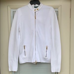 Ralph Lauren white jacket Cotton sweater zip up